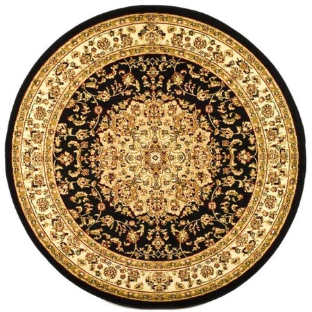 Safavieh Lyndhurst Round Area Rug Black & Ivory - 7 x 7 ft. LNH222A-7R